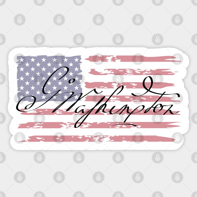 George Washington's signature Sticker by la chataigne qui vole ⭐⭐⭐⭐⭐
